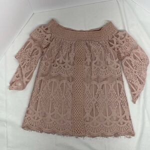 Miami Blush Lace Kids Dress